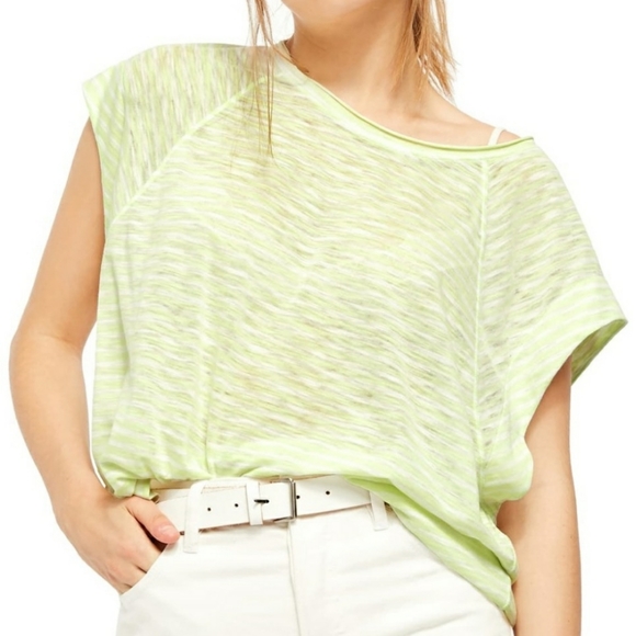 Free People Tops - nwt Free People Halo Tee Neon Lime, M